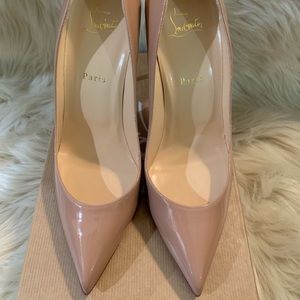 Patent Nude Louboutin Follie Pigalle Size 41